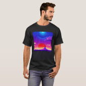Synthwave outun retrowave futuresynth sci fi 30 tシャツ (正面フル)