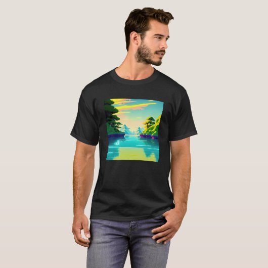 Synthwave outun retrowave futuresynth sci fi 3 tシャツ (正面フル)