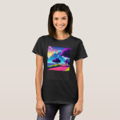 Synthwave outun retrowave futuresynth sci fi 46 tシャツ (正面フル)