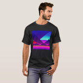 Synthwave outun retrowave futuresynth sci fi 50 tシャツ (正面フル)