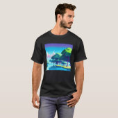 Synthwave outun retrowave futuresynth sci fi 80 tシャツ (正面フル)
