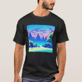 Synthwave outun retrowave futuresynth sci fi 89 tシャツ (正面)