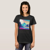 Synthwave outun retrowave futuresynth sci fi 8 tシャツ (正面フル)