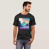 Synthwave outun retrowave futuresynth sci fi 8 tシャツ (正面フル)