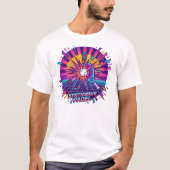 Synthwave Padel Retro Vector Illustration Tシャツ (正面)