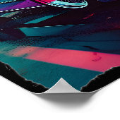 Synthwave Trends - BMWクラシックAI生成アート –  ポスター (角)