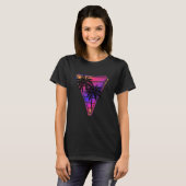 Synthwave Vaporwave Triangle Palm Trees Gradient u Tシャツ (正面フル)