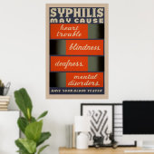 SyphilisがWPAヘルスポスターの原因となるヴィンテージ ポスター (ホームオフィス)
