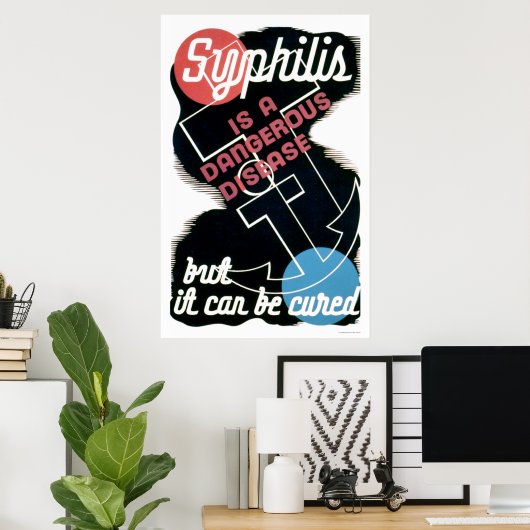 Syphilisは危険な1941 WPA ポスター (ホームオフィス)