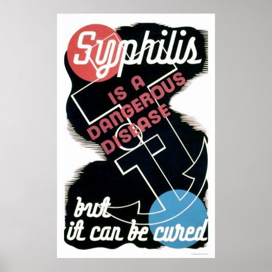 Syphilisは危険な1941 WPA ポスター (正面)