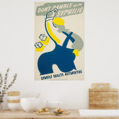 Syphilisヴィンテージヘルスポスターでギャンブルしない ポスター (キッチン)