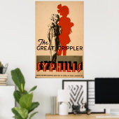 Syphilis Crippler素晴らしヴィンテージWPAヘルスポスター ポスター (ホームオフィス)