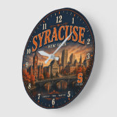 Syracuse New York ラージ壁時計 (傾斜)