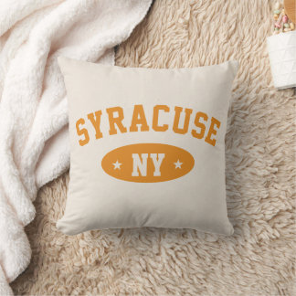 Syracuse New York Vintage Typography Throw Pillow クッション