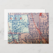 SYRACUSE, NYヴィンテージマップ葉書 ポストカード (正面/裏面)