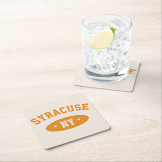 Syracuse, NY Retro Athletic-Style Paper Coasters スクエアペーパーコースター