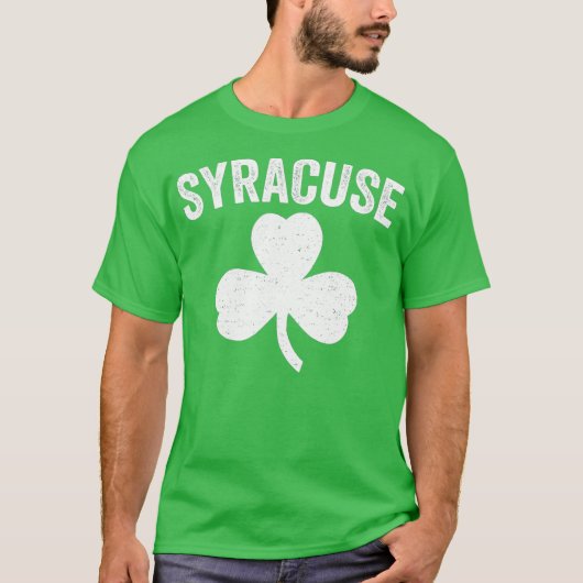 Syracuse St Patricks Day Parade Irish Shamrock Tシャツ (正面)