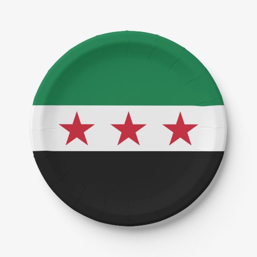 Syria Flag ペーパープレート (正面)