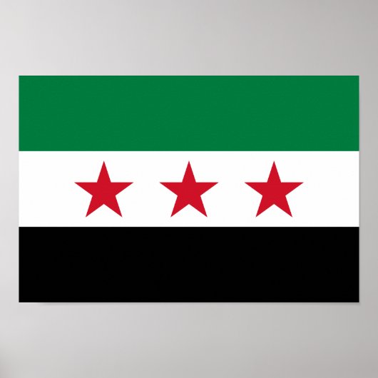 Syria Flag ポスター (正面)