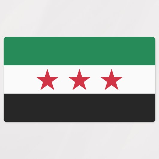 Syria Flag ラベル (デザイン1)