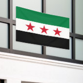 Syria Flag 横断幕 (ビルの外側)