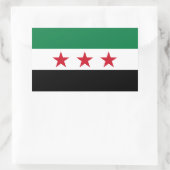 Syria Flag 長方形シール (バッグ)