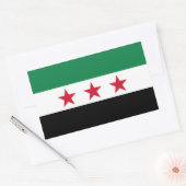 Syria Flag 長方形シール (封筒)