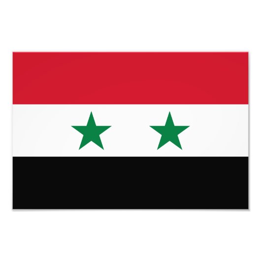 Syria Old Flag フォトプリント (正面)