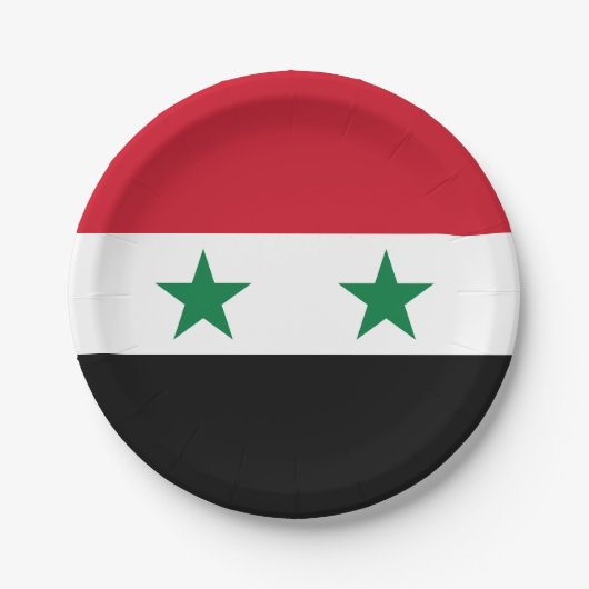 Syria Old Flag ペーパープレート (正面)