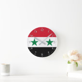 Syria Old Flag ラウンド壁時計 (ホーム)