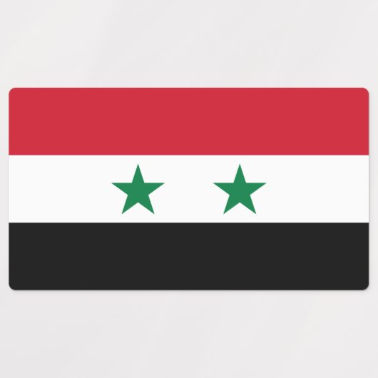 Syria Old Flag ラベル (デザイン1)