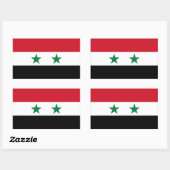 Syria Old Flag 長方形シール (シート)