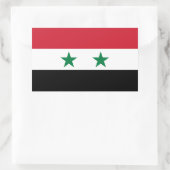 Syria Old Flag 長方形シール (バッグ)