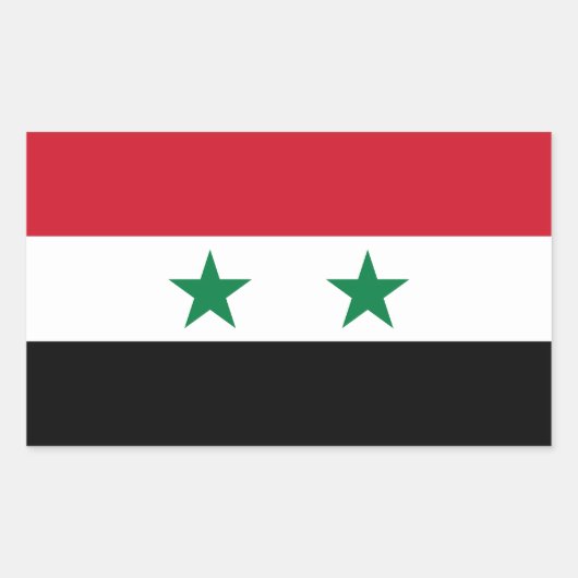 Syria Old Flag 長方形シール (正面)