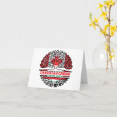 Syria Syrian Canadian Canada Tree Roots Flag カード (黄色い花)