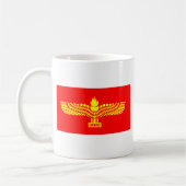 Syriacのアラムの人々、シリアの旗 コーヒーマグカップ (左)