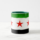 Syrian Flag Ceramic Mug ツートーンマグカップ (中央)