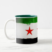 Syrian Flag Ceramic Mug ツートーンマグカップ (左)
