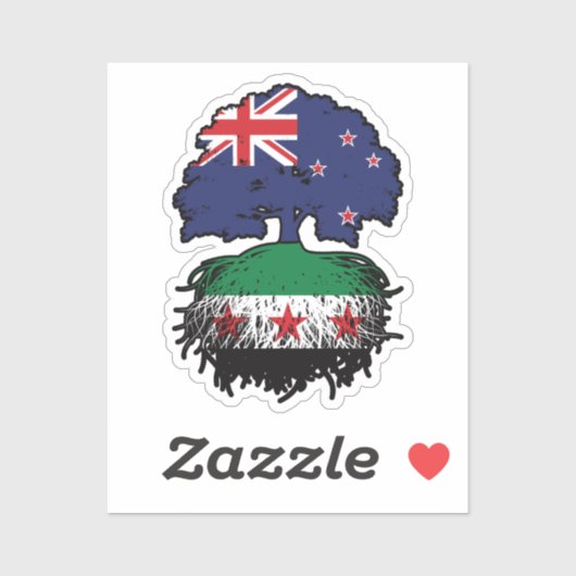 Syrian New Zealand Roots & Crown Tree シール (シート)