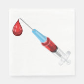 Syringe Of Blood With A Red Drop スタンダードランチョンナプキン (正面)