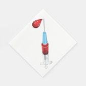 Syringe Of Blood With A Red Drop スタンダードランチョンナプキン (角)