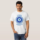 Syros,ギリシャ – ギリシャ邪悪な目のTシャツ Tシャツ (正面フル)