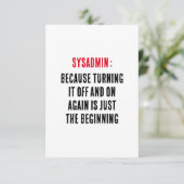 Sysadminこのオプションをオフにして再びオンにすると、 サンキューカード (スタンド正面)