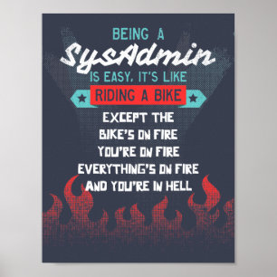 SysAdminであることは、自転車に乗ることと似ている ポスター