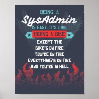 SysAdminであることは、自転車に乗ることと似ている ポスター