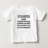 sysadmin定義 ベビーTシャツ (正面)