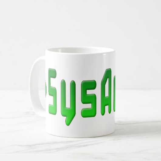 SysAdmin コーヒーマグカップ (正面左)