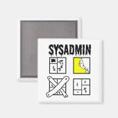 Sysadmin – システム管理者 マグネット (正面/裏面)