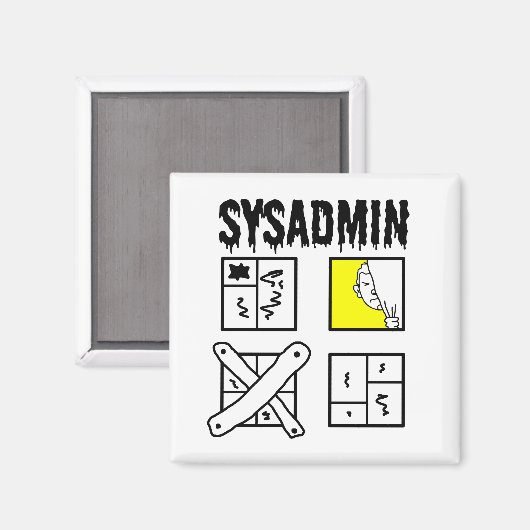 Sysadmin – システム管理者 マグネット (正面/裏面)