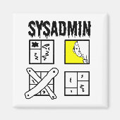 Sysadmin – システム管理者 マグネット (正面)